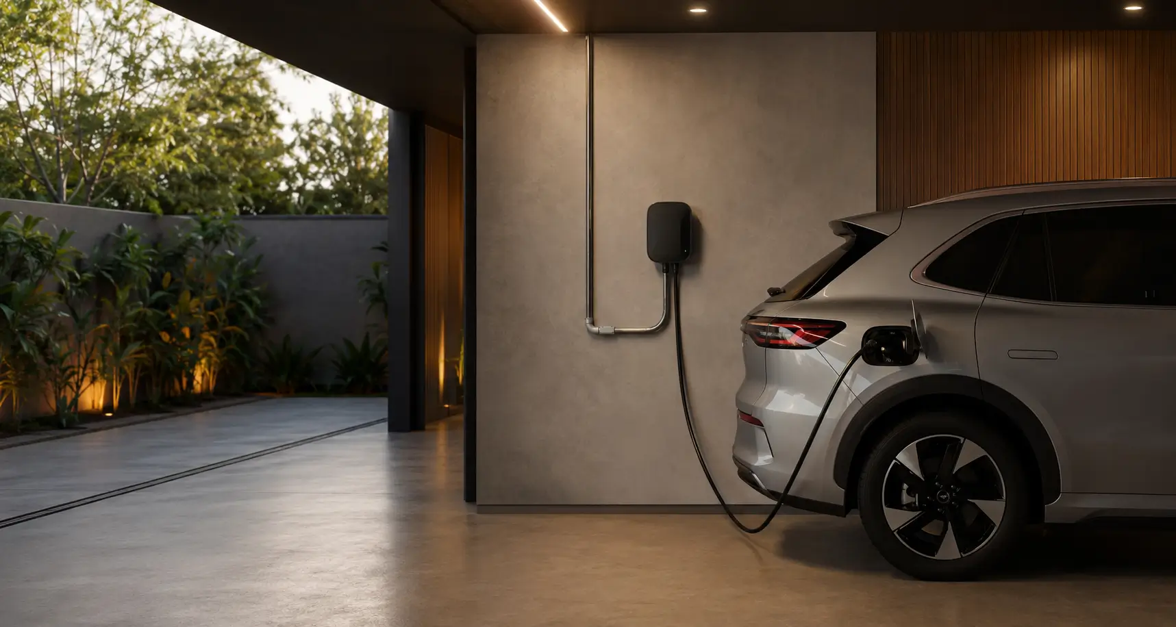 Instalação de carregador para carro elétrico em residência